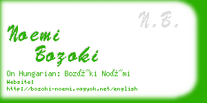 noemi bozoki business card